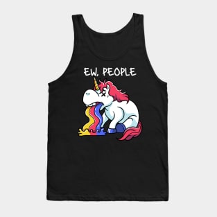 Unicorn Solitude: Embracing Serenity Away from Humans Tank Top